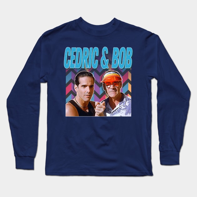 Cedric & Bob // 90s Style Aesthetic Design Long Sleeve T-Shirt by DankFutura